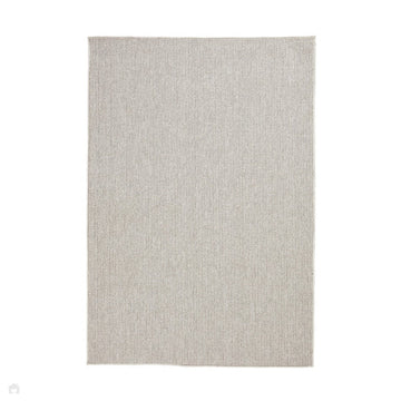 Boucle E6404 Modern Plain Textured Beaded Boucle Pile Soft-Touch Polyester Flatweave White/Grey Rug-Think Rugs-Rug Love - The Most Loved Rug Store